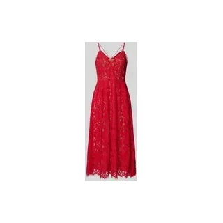 Cocktailkleid mit Ausbrenner-Effekt, Rot, 32