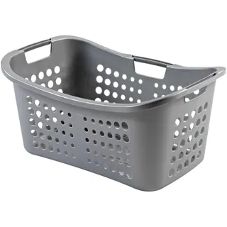 Curver 00048-087-09 Wäschekorb Victor, 50 L, silber