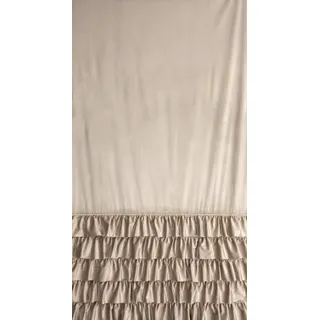 Eurofirany Vorhang Velvet Vorhänge Rüschen 140x250 Wohnzimmer Velours Blickdicht, Kräuselband, Samt Dekorative Velvet-Vorhänge beige|braun 140 cm x 270 cm