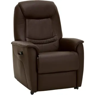 Hukla Fernsehsessel HU-RV15024 Leder 77 x 106 x 82 cm Schokobraun elektrisch mit Aufstehhilfe