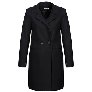 malito more than fashion Trenchcoat malito Damen Kurzmantel, edle Jacke mit Knöpfen, schicke Übergangjac Übergangsmantel mit Knopfverschluss schwarz M