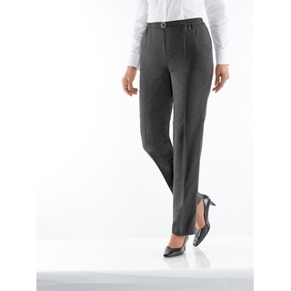 Bügelfaltenhose CLASSIC Gr. 54, Normalgrößen, grau (anthrazit, meliert) Damen Hosen Bügelfaltenhosen