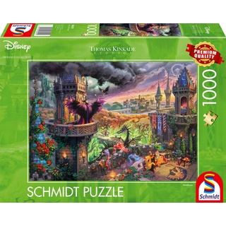 Schmidt Spiele Puzzle Disney Maleficent von Thomas Kinkade, 1000 Puzzleteile, Made in Europe bunt