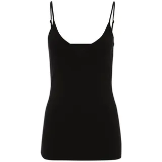 Vero Moda Damen Top VMMAXI My Soft V Singlet NOOS, Gr. 40 (Herstellergröße: L), Schwarz - L