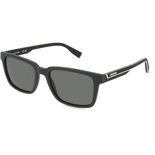 Lacoste L6032S Herren-Sonnenbrille Vollrand Eckig Bio-Kunststoff-Gestell, schwarz