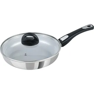 Genius Cerafit 24671 Bratpfanne 28 cm mit Glasdeckel