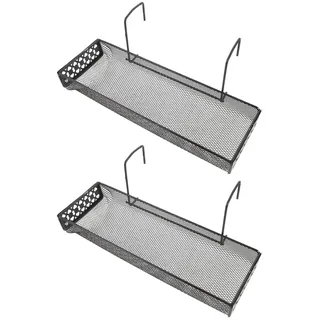 Mipcase 2 Stück Eisen Hängeregal für Blumentopf Pflanztopf Hängend Outdoor Starkes Gestell für Balkon und Fensterbank