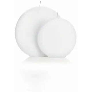 INNA-Glas Formkerze Kerzenrohling Doppelscheibe SHILOH, weiß, 17cm, Ø21,5cm weiß