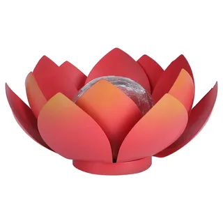 Lotus Lampe Solar Garten,Außenbeleuchtung Sonnenlicht Außenbeleuchtung Sonnenlicht Dekoration Beleuchtung LED Outdoor Metall Glas Dekorative Wasserdichte Garten Lotusblume für Rasen Tisch Boden Hof