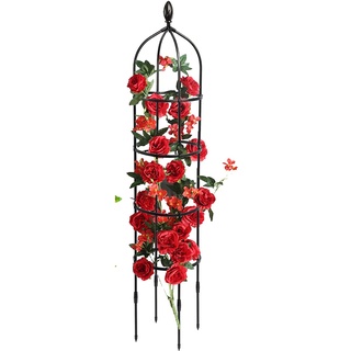 ErZhuiZi Rankturm, Garten Obelisk Rankgerüst Rosen Rankhilfe für Kletterpflanzen, Ranksäule,30x180cm