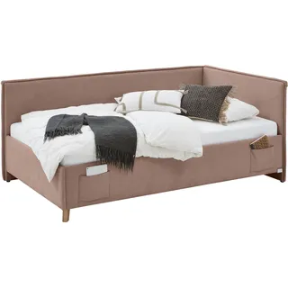Meise Möbel meise.möbel Polsterbett Fun Stoff Rosa Rose 120 x 200 cm