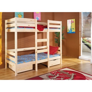 Kinderbett Etagenbett Stockbett Doppelbett Bartis Hochbett aus Holz Kiefer 16