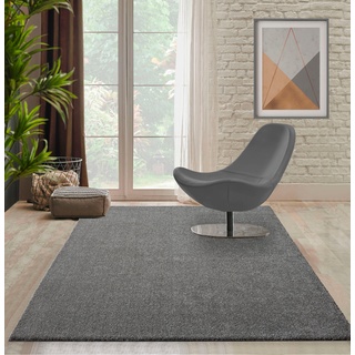 Hochflor-Teppich »Forest 340«, rechteckig, Shaggy, uni meliert, sehr dicht und weich, Wohnzimmer, 34401954-0 grau 25 mm