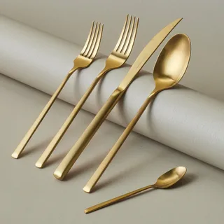 Karaca Tivoli Matte Gold 6-Personen 30-teiliges Besteckset