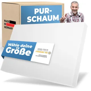 saarschaum • PUR Schaumstoffplatte • Wähle Raumgewicht und Stärke • RG 2035 202x122x0,5cm • Schaumstoff meterware • auflagen, Kissen & Polster