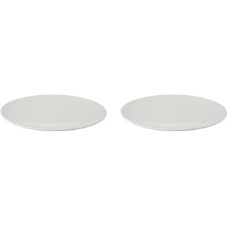 palmer 2 x White Delight Teller flach im Set, Porzellan, Ø 32 cm, weiß glänzend, randlos coupe modern, für Pizza, Menü oder Torte, stapelbar, spülmaschinenfest