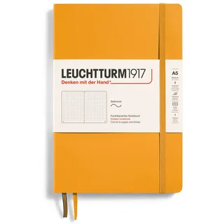 Leuchtturm1917 Notizbuch Medium (A5), Softcover, 123 nummerierte Seiten, Rising Sun, dotted
