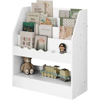 Woltu Kinderregal 5 Fächer 70 x 80 x 30 cm Holz MDF weiß