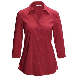GOLDNER Hemdbluse Kurzgröße: Stretchbequeme Bluse mit Baumwolle rot