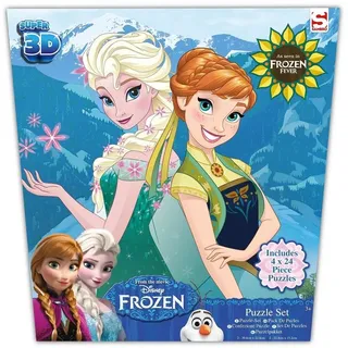 Puzzle Frozen Super 4 x 24-teilig Disney Eiskönigin