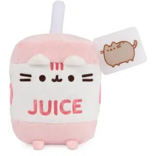 GUND Pusheen Saftbox Plüschkatze Stofftier ab 8 Jahren, Rosa/Weiß, 15,2 cm