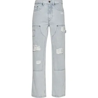 Karl Kani Bequeme Straight Fit Bleached Blau 34