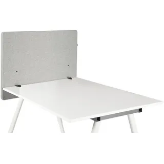 HJH Office Akustik Tischtrennwand FLEXMIUT D Side 80 cm Hellgrau