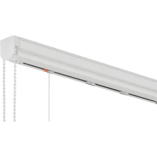 Raffrollo Technik Rollo Schiene ohne Stoff Faltrollo Raffvorhang Raffgardine Raffstore Seitenzugrollo Fensterrollo Türrollo (Breite: 120 cm, Kettenlänge: 100 cm, Bedienseite rechts)