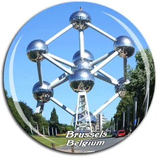 Atomium Belgien Kühlschrankmagnet 3D Kristallglas Tourist City Travel Souvenir Collection Geschenk Strong Refrigerator Sticker