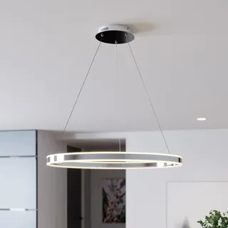 LUCANDE Lyani 1-flg. Ø80 cm geschwungen silberfarben