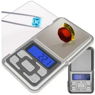 Ruhhy Feinwaage Feinwaage 500g 0,1g digitale Präzisionswaage Schmuck LCD Display, (Präzisionswaage 500g digitale Taschenwaage mit LCD Display Set, Digitale Feinwaage 500g mit Batterien und Schutzabdeckung im Set), 0,1g Präzision 500g Kapazität LCD Display Tara Funktion kompakt mobil silberfarben