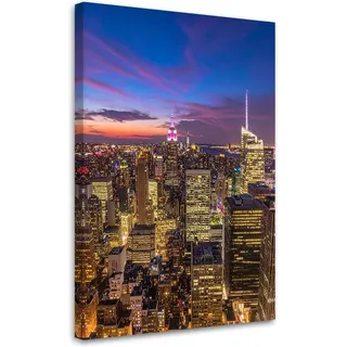 Leinwandbild New York Bei Nacht 30x45