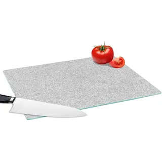 MuchoWow Schneidebrett Granit - Struktur - Grau - Design, Glas, Schneidebrett Groß, Glasschneidebrett, Rutschfest, Küche, 39x28 cm bunt 39 cm x 28 cm x 0.8 cm