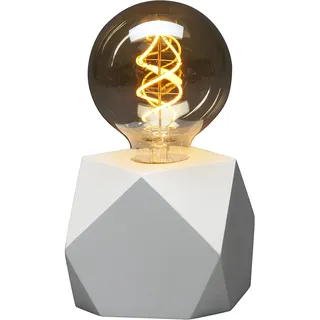 Konstsmide LED Tischleuchter Spirale, weiß, mit 6h Timer, 1 bernsteinfarbene Diode, batteriebetrieben & USB, Innen, weißes Kabel, 3 x AAA 1.5V (exkl.) - 1812-200