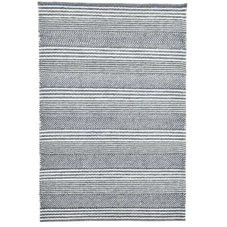 Handwebteppich  Taching , grau , Wolle , Maße (cm): B: 130