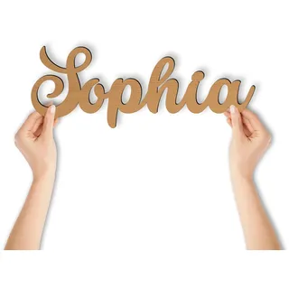 Sophia Name Schriftzug Schild Geschenk Namensschild Türschild Holz Buchstaben Deko Tür Wand