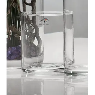 5x Glasvase CYLI Glas Vase Tischvase Blumenvase Zylinder 10 cm