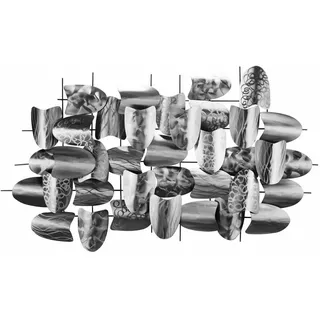KUNSTLOFT Wanddeko, Silber, 128/70 cm,