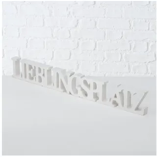 BOLTZE Deko-Buchstaben Deko-Aufsteller YULIA Lieblingsplatz weiß