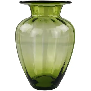 Dekovase Glasvase Vintage Vase Glas Retro Tischvasche hell Grün 20 cm (Hell Grün, 21)