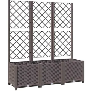 vidaXL Pflanzkübel mit Rankgitter 120 x 40 x 136 cm Braun