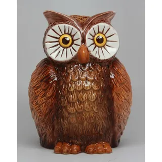 Pacific Giftware Münzspardose - Eule Bank C/8 9463 - Brown - Keramik - Art Deco - Geschenk für Erwachsene