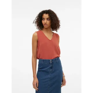 Vero Moda VMALVA S/L V-Neck Top Rot S