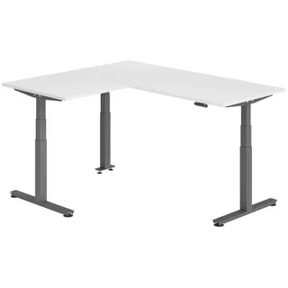 bümö Eckschreibtisch Weiß / Graphit