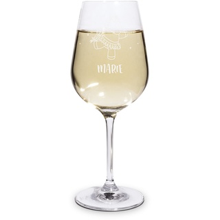 printplanet® Graviertes Weißweinglas - Leonardo® Weinglas mit Gravur (mit Name oder Text personalisiert) - Design Einhorn