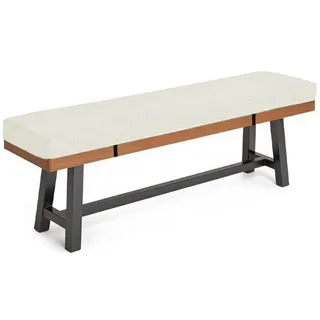 AQIGR Bankkissen Bankauflage Stuhlkissen für Fensterbank,Waschbar Abnehmbarem Gartenbankauflage rutschfeste Bankpolster Schaukel Sitzkissen(Beige,95x35cm/37x14in)