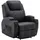 MCombo Relaxsessel elektrisch Kunstleder 92 x 109 x 92 Schwarz mit Massage und Heizfunktion