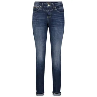 MAC 5-Pocket-Jeans Damen Jeans "Rich Slim" Straight Fit Slim Leg (1-tlg) blau