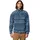Printed Half Snap Fleece Herren Rollkragenpullover blau