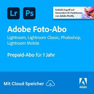 Adobe Creative Cloud Foto-Abonnement 1 Monat inkl. 1 TB Cloudspeicher - Photoshop + Lightroom